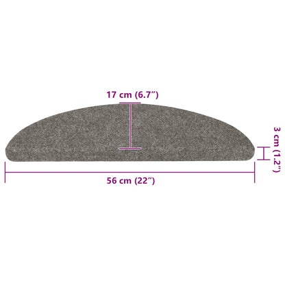Trapmatten zelfklevend 30 st 56x17x3 cm grijs