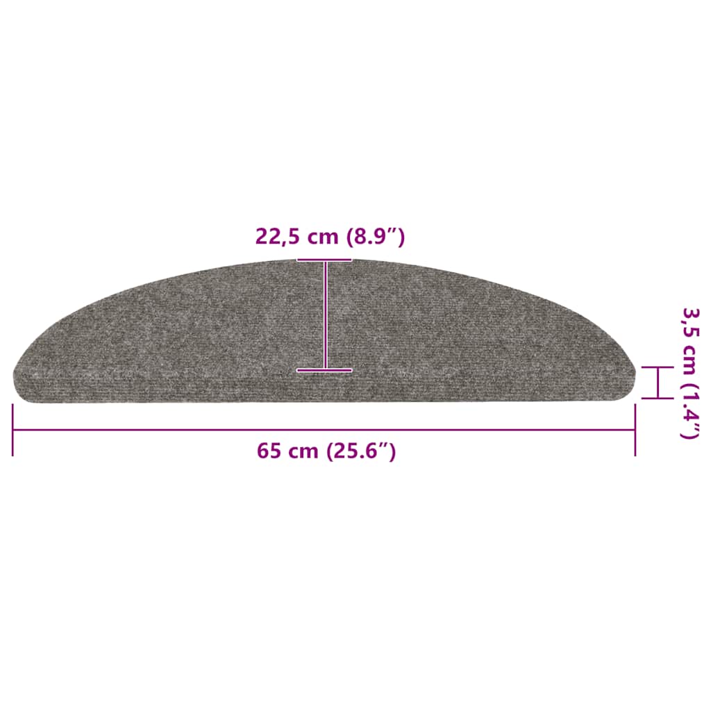 Trapmatten zelfklevend 20 st 65x22,5x3,5 cm grijs