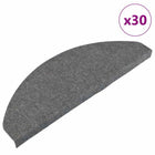 Self-adhesive stair mats 30 pcs 65x22.5x3.5 cm grey