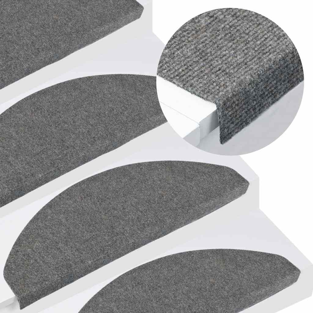Trapmatten zelfklevend 30 st 65x22,5x3,5 cm grijs