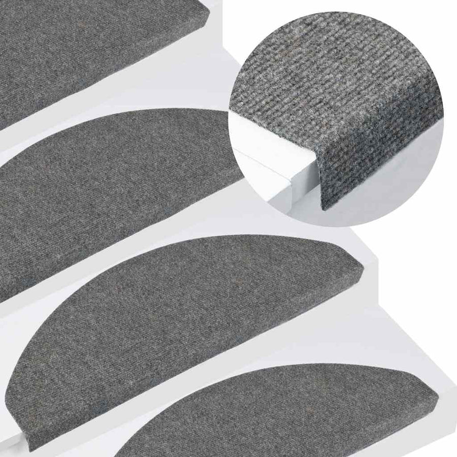 Trapmatten zelfklevend 30 st 65x22,5x3,5 cm grijs