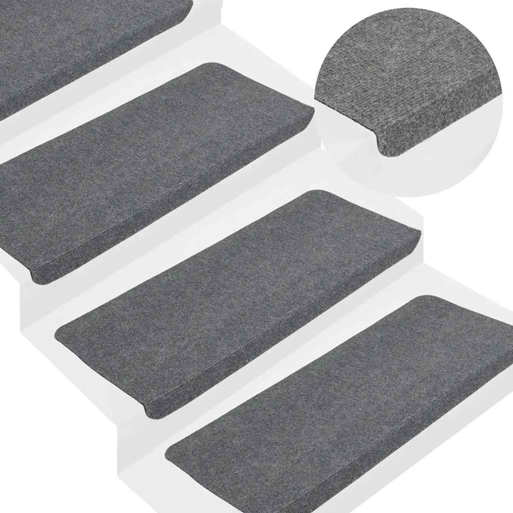 Trapmatten zelfklevend 30 st 65x24,5x3,5 cm grijs