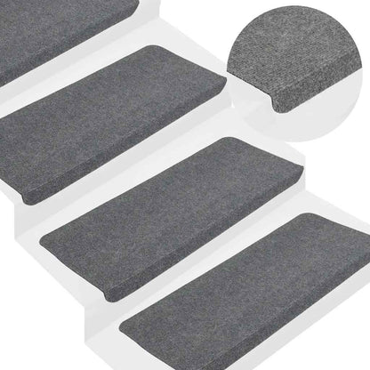 Trapmatten zelfklevend 30 st 65x24,5x3,5 cm grijs