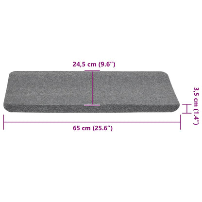 Trapmatten zelfklevend 30 st 65x24,5x3,5 cm grijs
