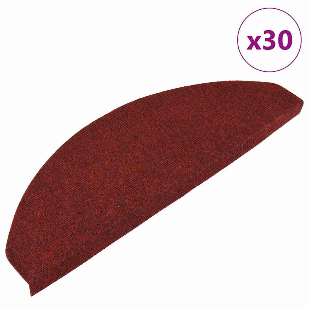 Trapmatten zelfklevend 30 st 65x22,5x3,5 cm rood