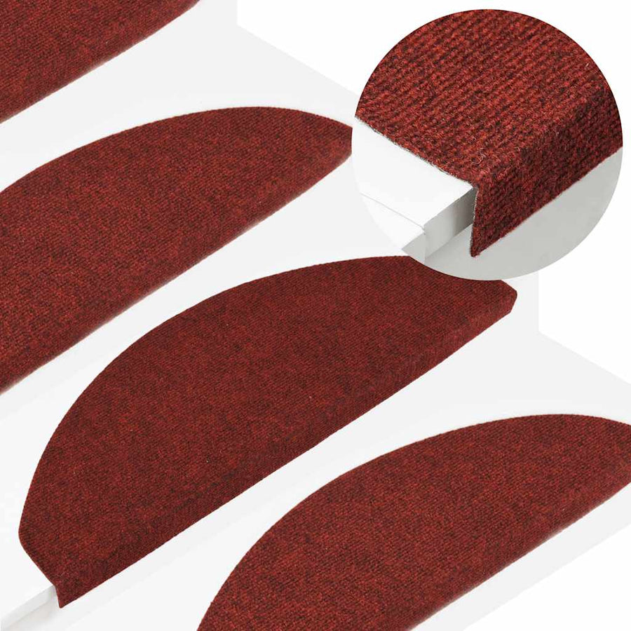 Trapmatten zelfklevend 30 st 65x22,5x3,5 cm rood