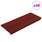 Self-adhesive stair mats 30 pcs 65x24.5x3.5 cm red