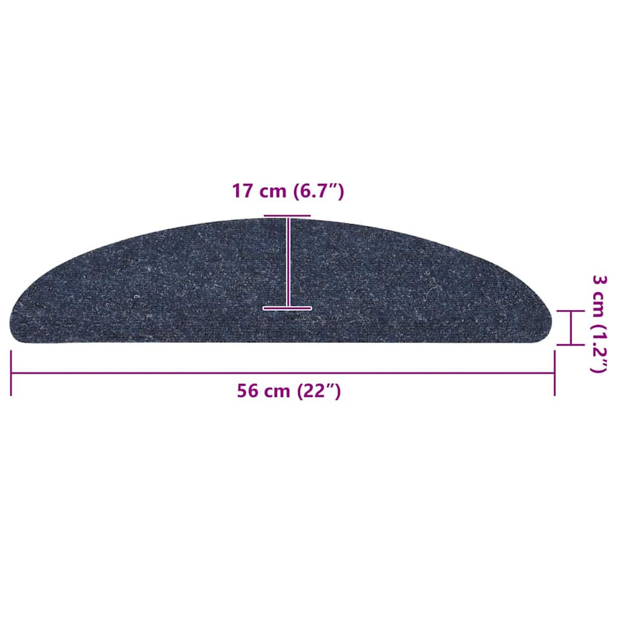 Trapmatten zelfklevend 30 st 56x17x3 cm blauw
