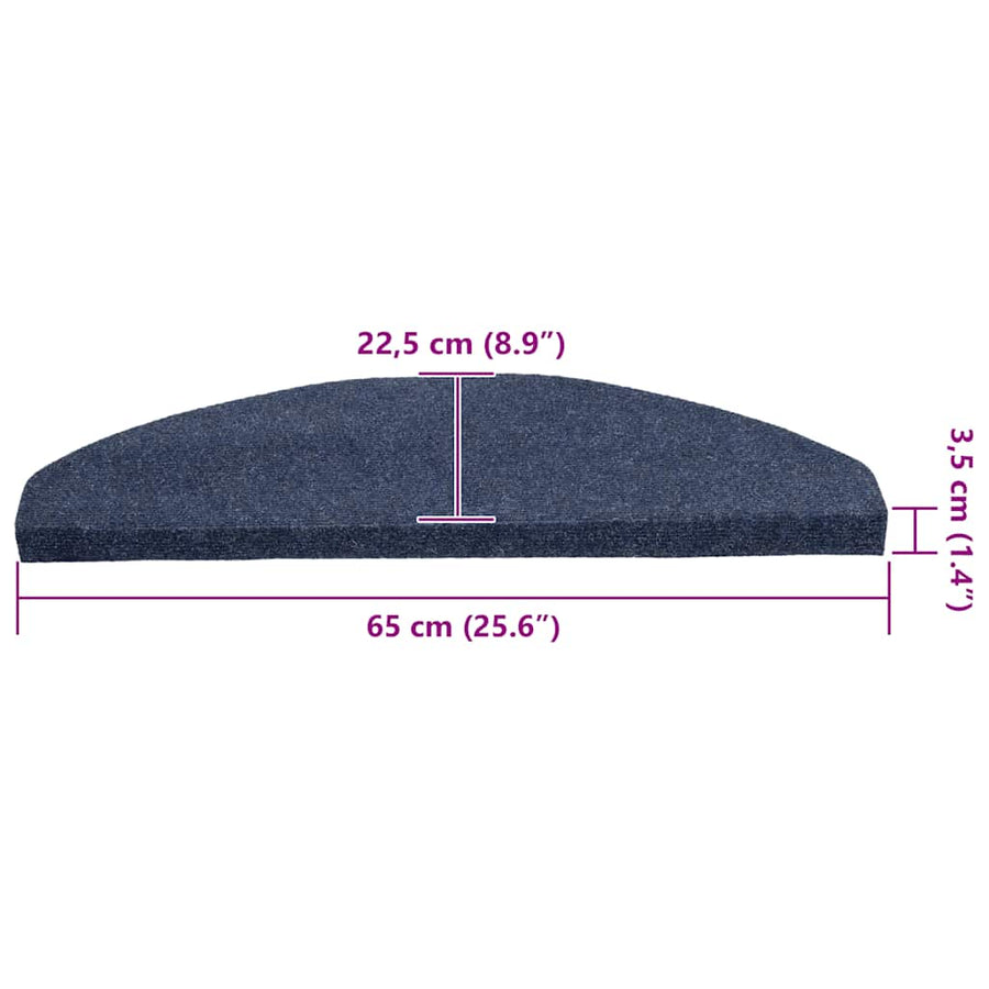 Trapmatten zelfklevend 30 st 65x22,5x3,5 cm blauw