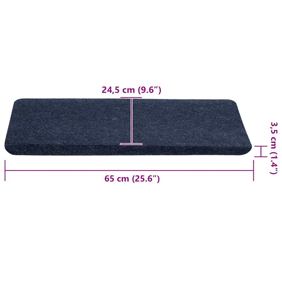 Trapmatten zelfklevend 30 st 65x24,5x3,5 cm blauw