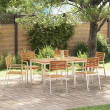 Tuin eettafelset 7 pcs Bruin Massief Acaciahout