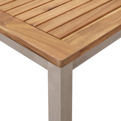Tuin eettafelset 3 pcs Bruin Massief Teakhout