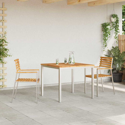 Tuin eettafelset 3 pcs Bruin Massief Teakhout