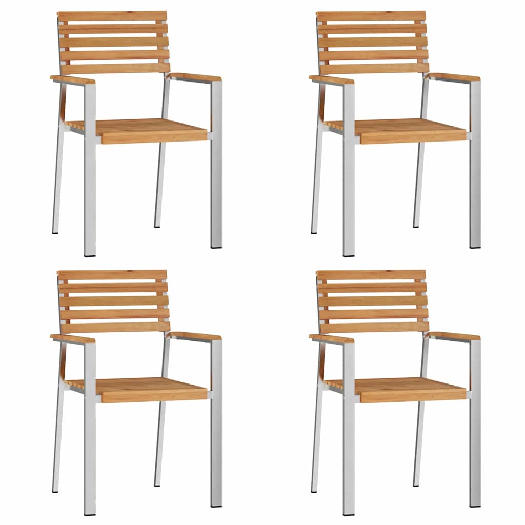 Tuin eettafelset 5 pcs Bruin Massief Teakhout