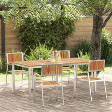 Buiten eettafelset 5 pcs Bruin Massief Acaciahout