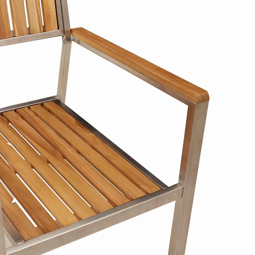 Buiten eettafelset 5 pcs Bruin Massief Teakhout