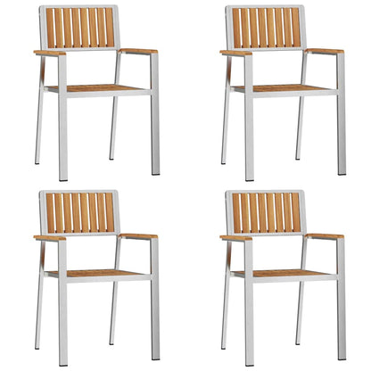 Buiten eettafelset 5 pcs Bruin Massief Teakhout