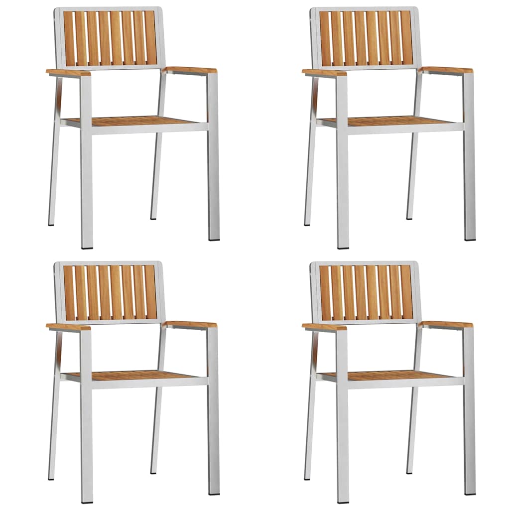 Buiten eettafelset 5 pcs Bruin Massief Teakhout