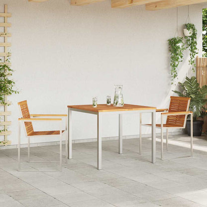 Tuin eettafelset 3 pcs Bruin Massief Acaciahout