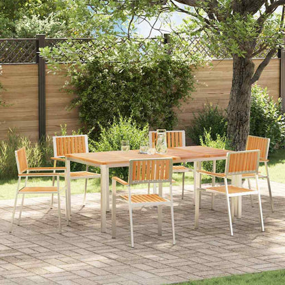 Tuinstoel 6 pcs Bruin 56 x 54,5 x 87 cm Massief Teakhout