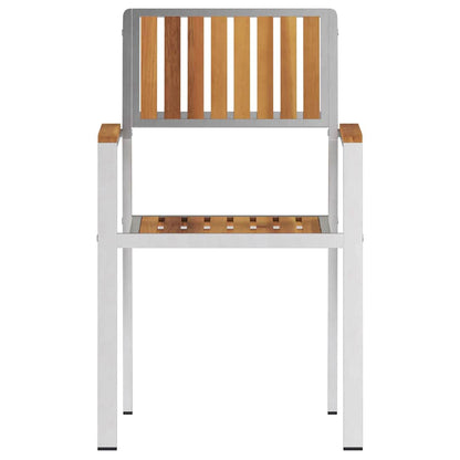 Tuinstoel 6 pcs Bruin 56 x 54,5 x 87 cm Massief Teakhout