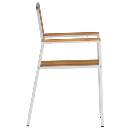 Tuinstoel 6 pcs Bruin 56 x 54,5 x 87 cm Massief Teakhout
