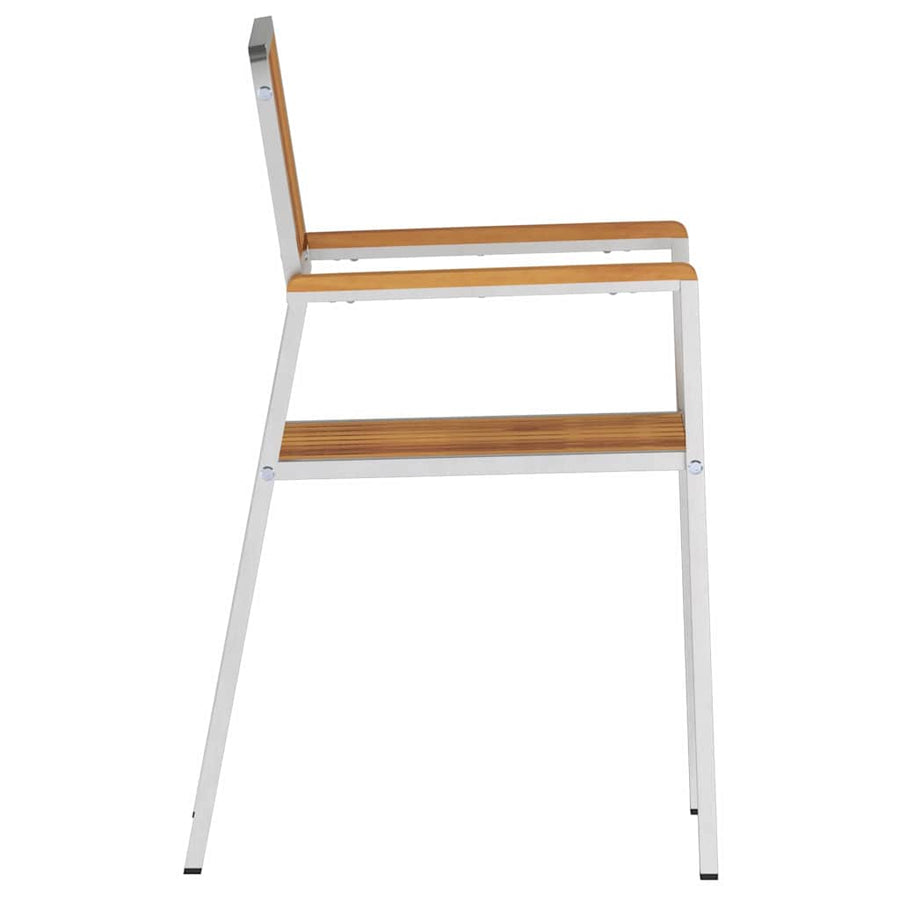 Tuinstoel 6 pcs Bruin 56 x 54,5 x 87 cm Massief Teakhout