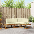 Modulaire tuinbank massief acaciahout 213,5x154,5x73 cm natuurlijk crème
