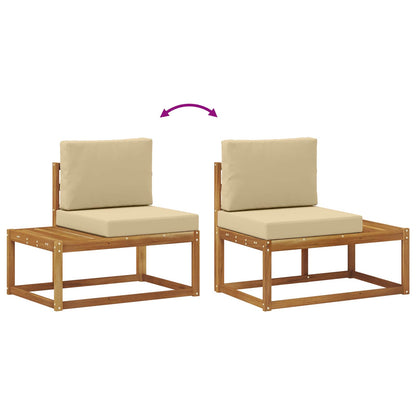Bankstel met kussen 4 Stuk Natuurlijk en Beige