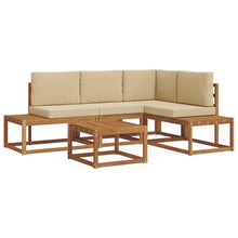 Bankstel met kussen 5 Stuk Natuurlijk en Beige