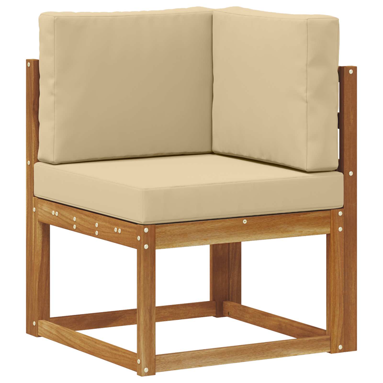 Bankstel met kussen 5 Stuk Natuurlijk en Beige