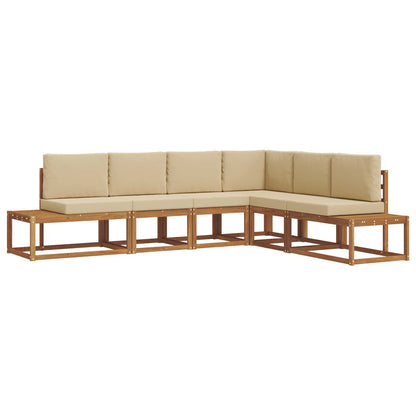 Bankstel met kussen 6 Stuk Natuurlijk en Beige