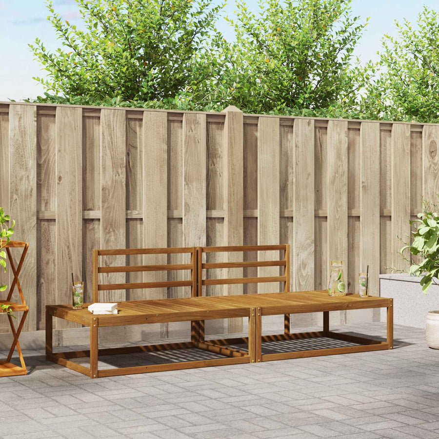 Buiten bankenset 2 Stuk Naturel 230,5 x 83 x 73 cm