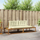 Modulaire tuinbank massief acaciahout 230.5x83x73 cm crème