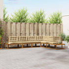 Modulaire tuinbank massief acaciahout 357x198.5x73 cm