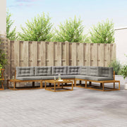 Modulaire tuinbank 7-delig massief acaciahout natuur/lichtgrijs