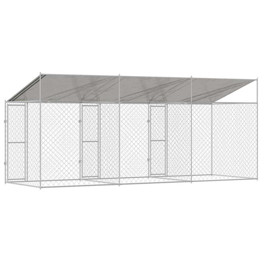 Hondenbench Zilver 600 x 200 x 256 cm Gegalvaniseerd staal