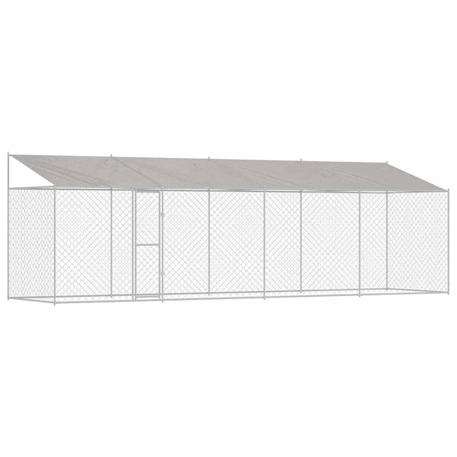 Hondenbench Zilver 800 x 200 x 256 cm Gegalvaniseerd staal
