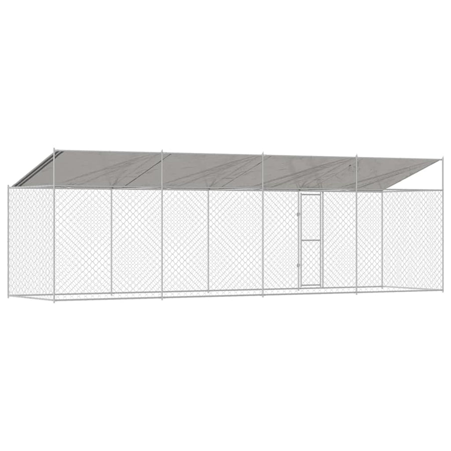 Hondenbench Zilver 800 x 200 x 256 cm Gegalvaniseerd staal