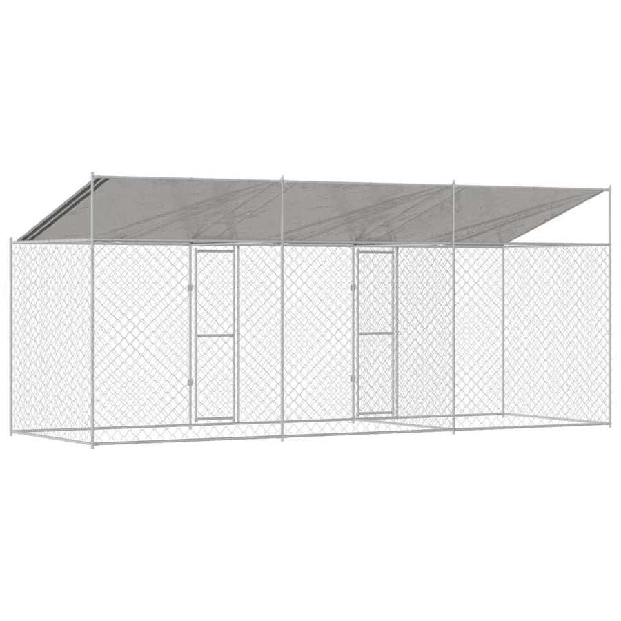 Hondenbench Zilver 600 x 200 x 256 cm Gegalvaniseerd staal