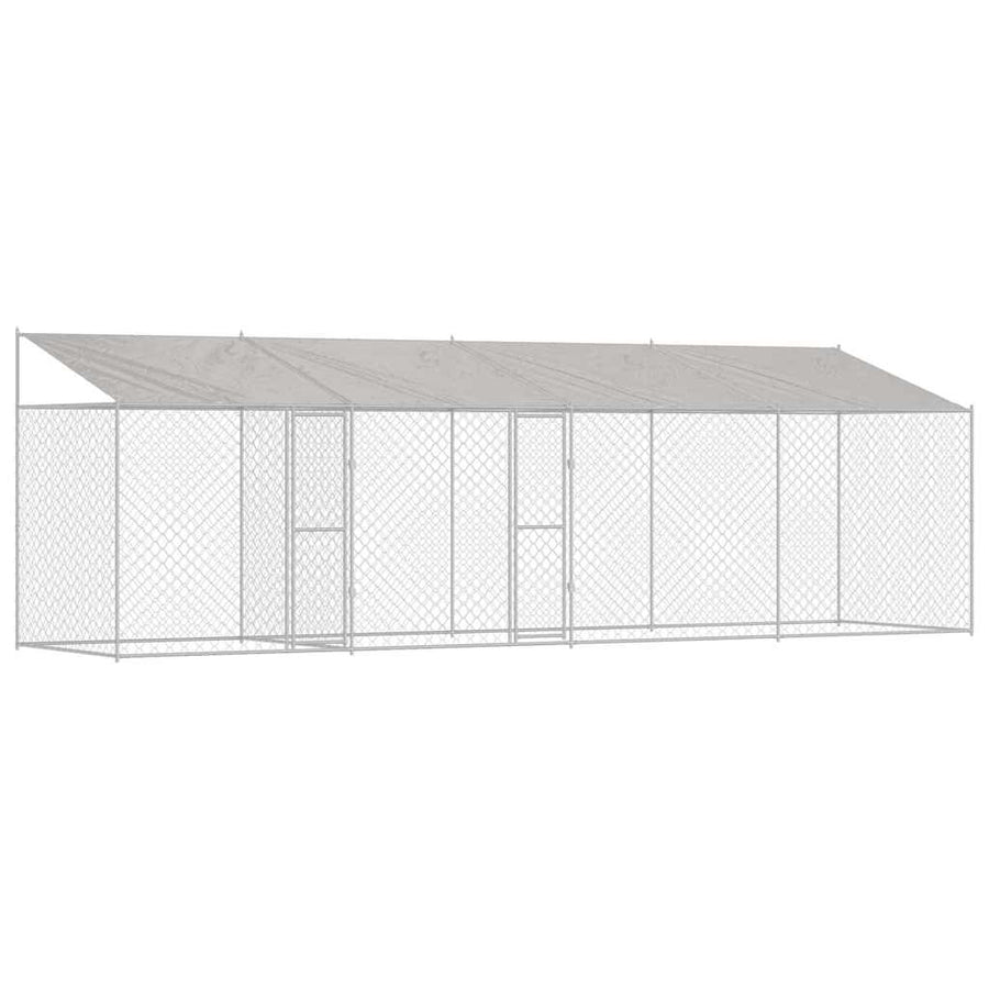 Hondenbench Zilver 800 x 200 x 256 cm Gegalvaniseerd staal