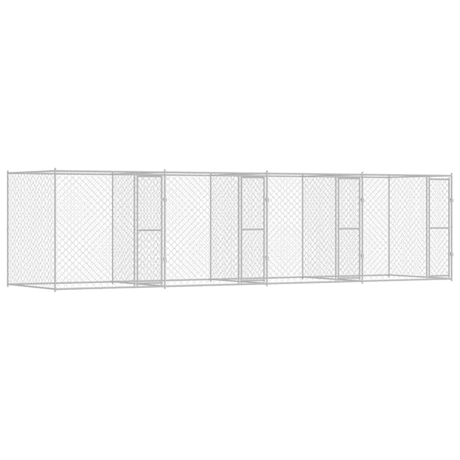 Hondenbench Zilver 800 x 200 x 200 cm Gegalvaniseerd staal