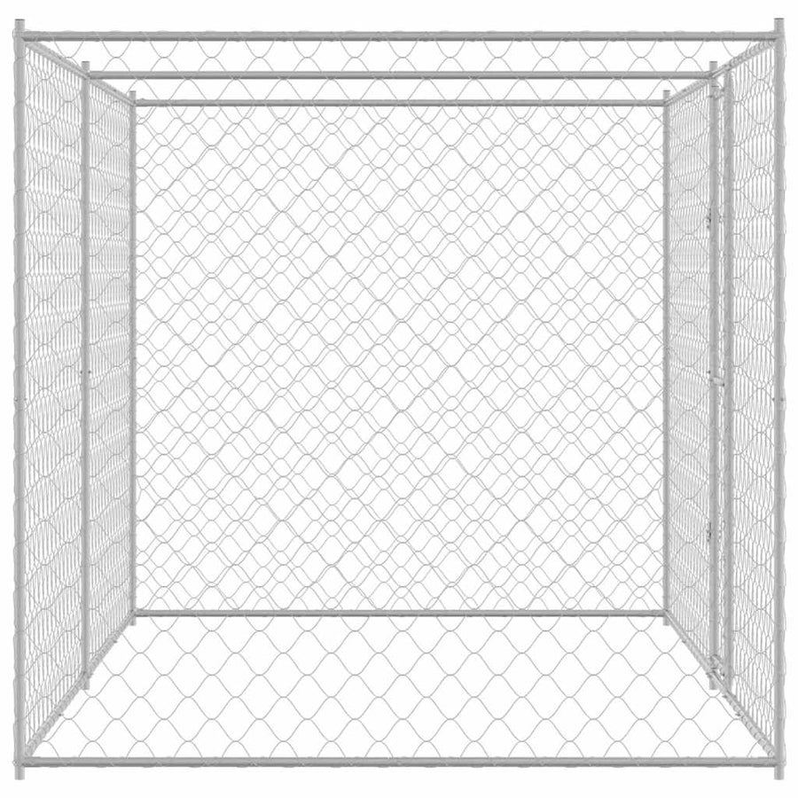 Hondenbench Zilver 400 x 200 x 256 cm Gegalvaniseerd staal