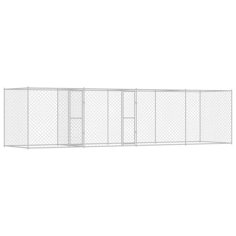 Hondenbench Zilver 800 x 200 x 200 cm Gegalvaniseerd staal