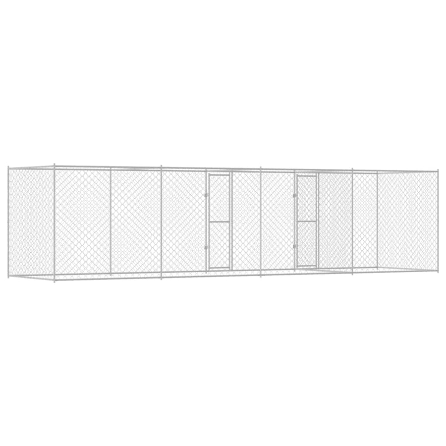 Hondenbench Zilver 800 x 200 x 200 cm Gegalvaniseerd staal