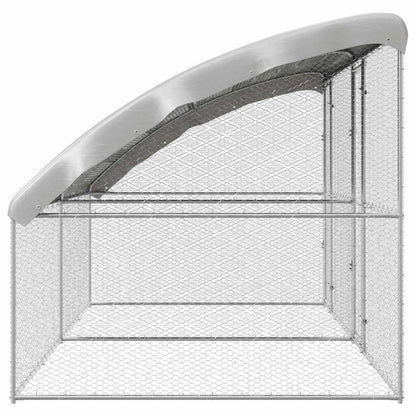 Kippenhok 2 pcs Zilver 400 x 200 x 198,5 cm
