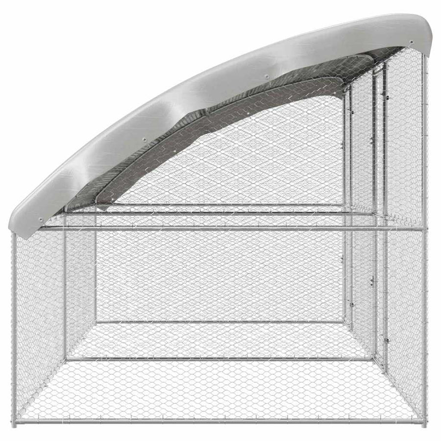 Kippenhok 2 pcs Zilver 400 x 200 x 198,5 cm