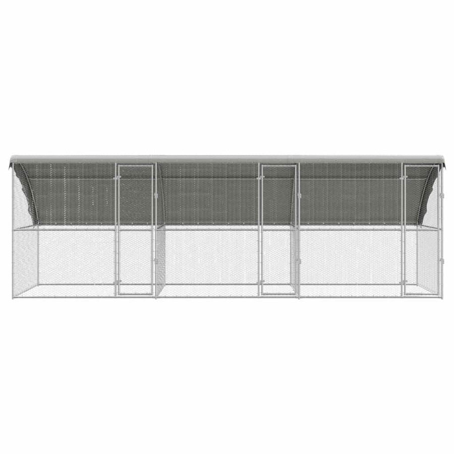 Kippenhok 3 pcs Zilver 600 x 200 x 198,5 cm