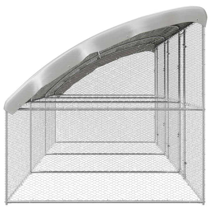 Kippenhok 3 pcs Zilver 600 x 200 x 198,5 cm