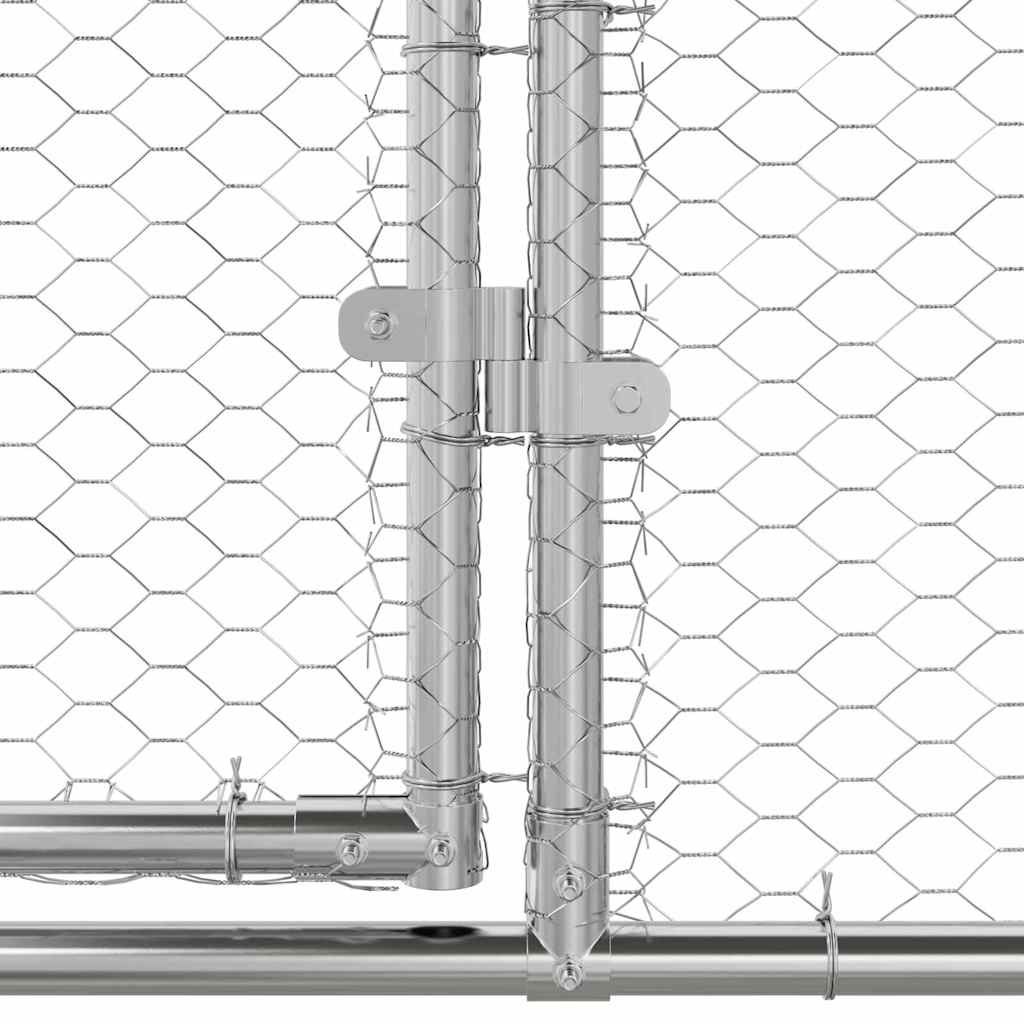 Kippenhok 4 pcs Zilver 800 x 200 x 198,5 cm
